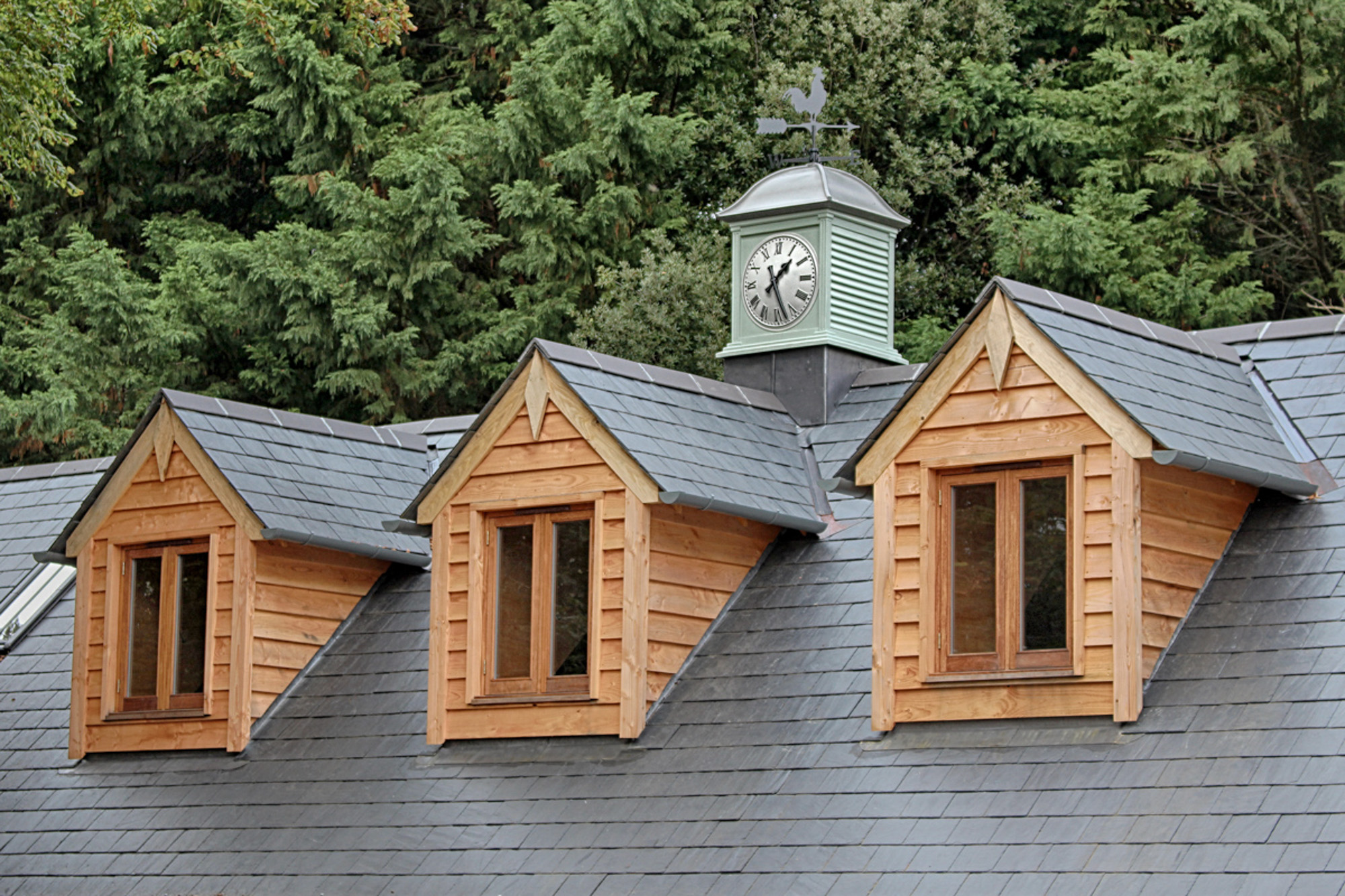 3 Dormer Windows In Slate Roof